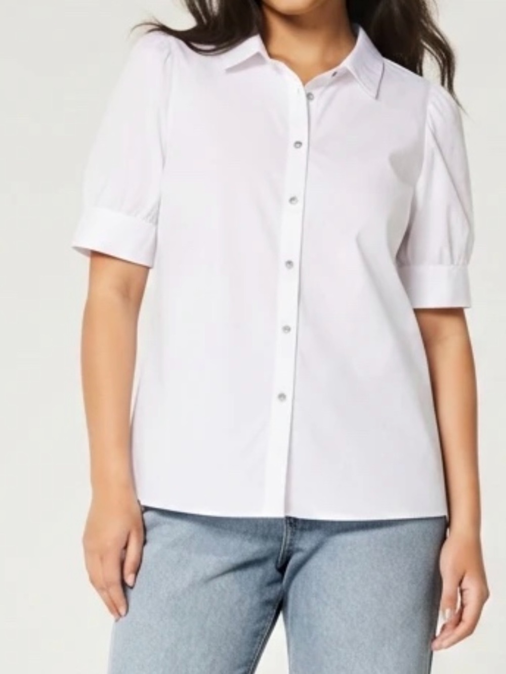 A Love Story White Half Sleeve Button Down Collared Shirt